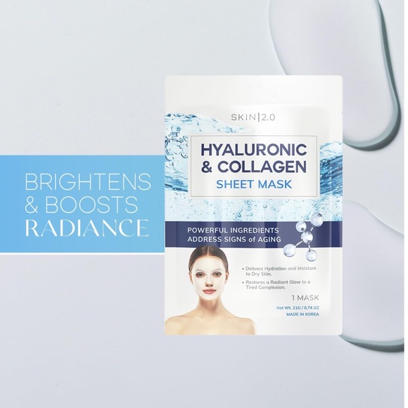 Skin 2.0 Hyaluronic Acid And Collagen Sheet Face Mask - Picture 5 of 10